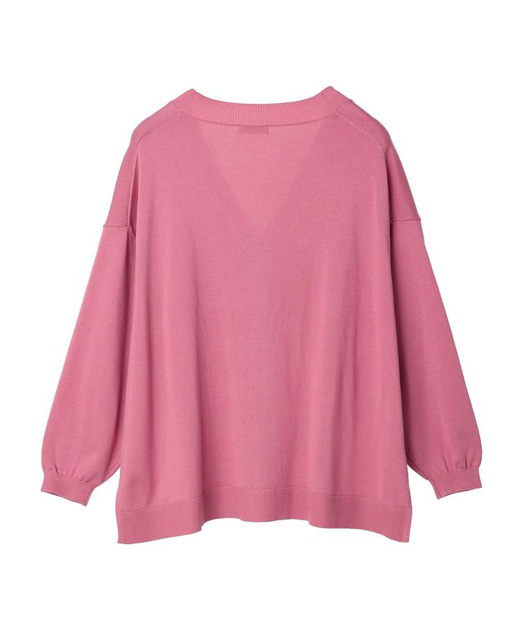 earth music&ecology「サイドスリットルーズVネックカーディガン」|カーディガン|