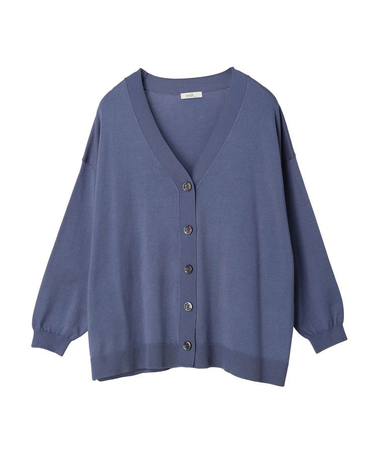 earth music&ecology「サイドスリットルーズVネックカーディガン」|カーディガン|
