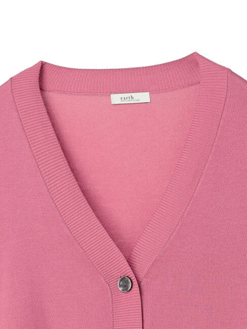 earth music&ecology「サイドスリットルーズVネックカーディガン」|カーディガン|