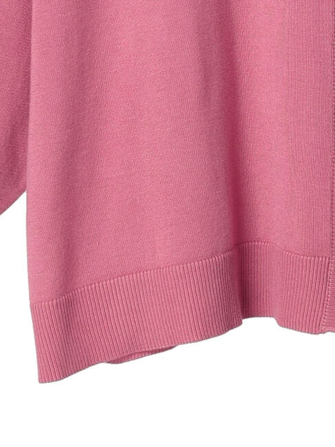 earth music&ecology「サイドスリットルーズVネックカーディガン」|カーディガン|