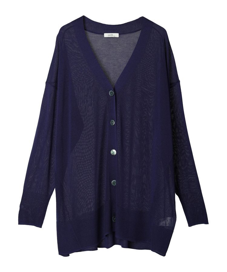 earth music&ecology「シアーBIGカーディガン」|カーディガン|