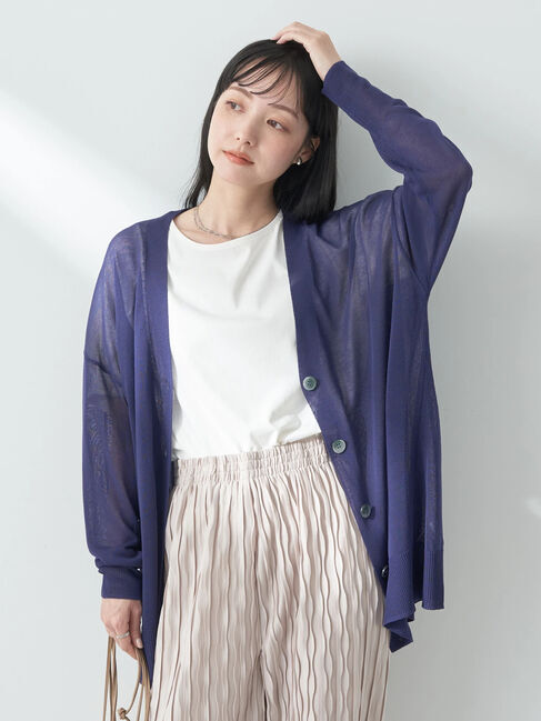 earth music&ecology「シアーBIGカーディガン」|カーディガン|