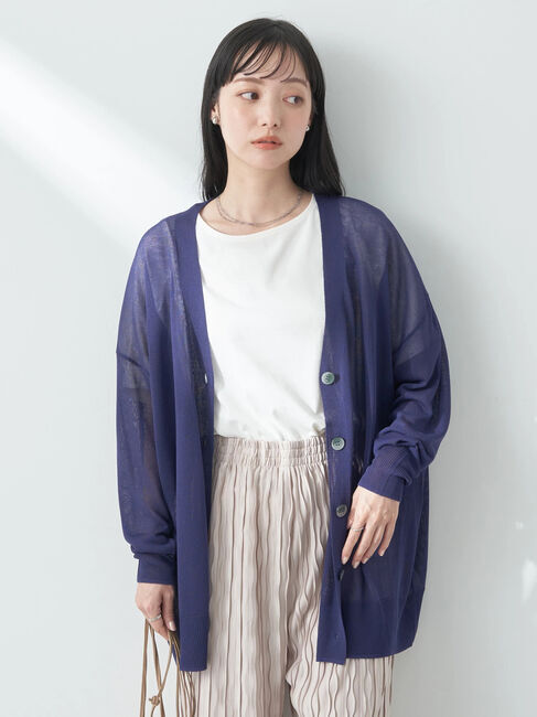 earth music&ecology「シアーBIGカーディガン」|カーディガン|