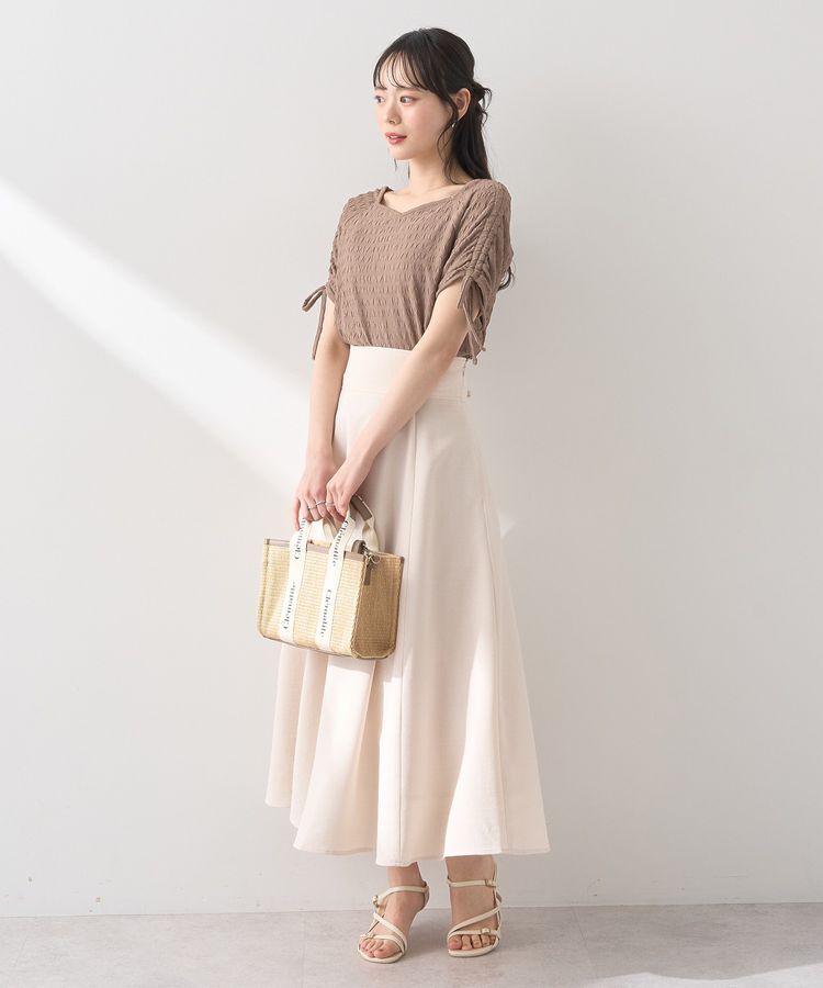 earth music&ecology「ハートネックドロストスリーブプルオーバー」|Tシャツ・カットソー|