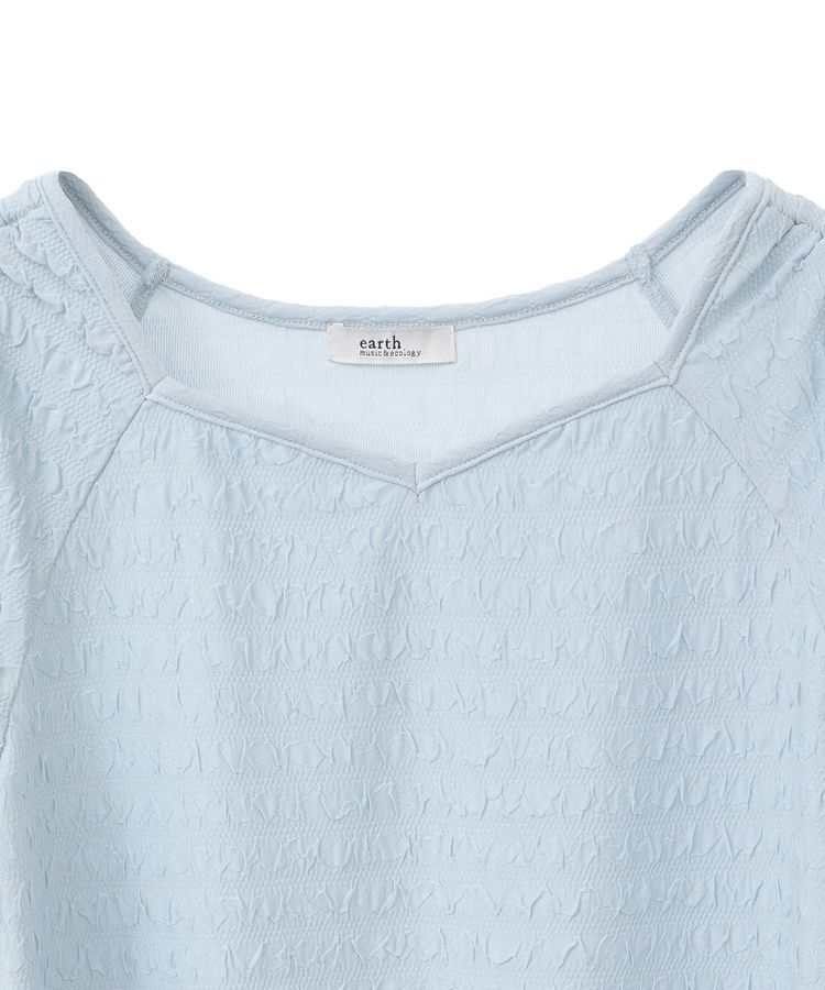 earth music&ecology「ハートネックドロストスリーブプルオーバー」|Tシャツ・カットソー|