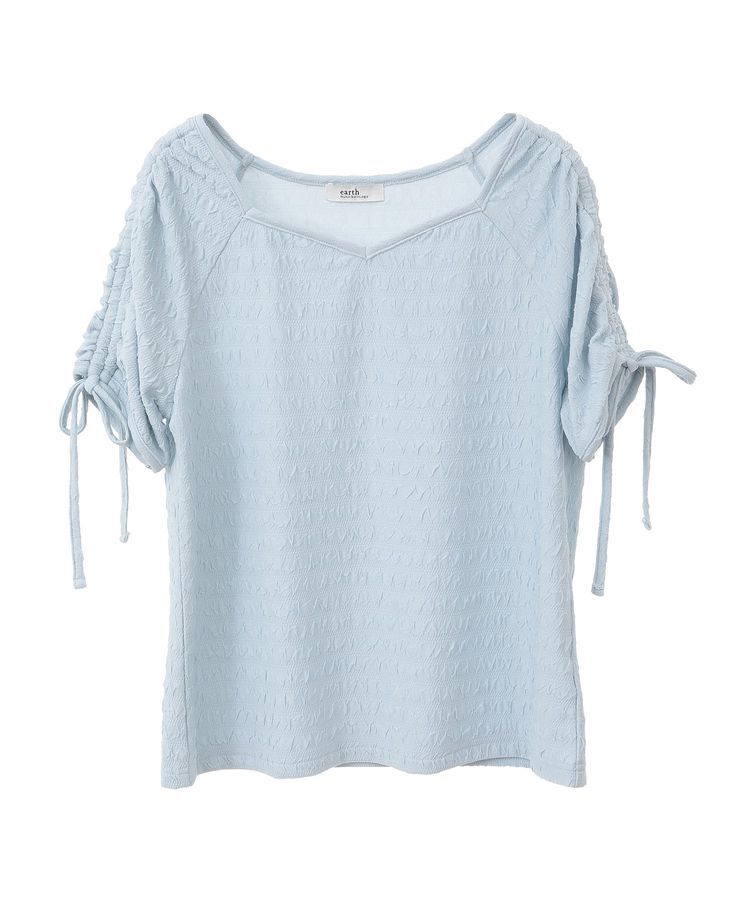 earth music&ecology「ハートネックドロストスリーブプルオーバー」|Tシャツ・カットソー|