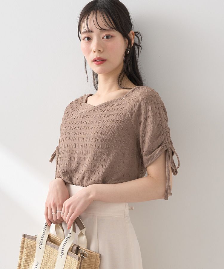 earth music&ecology「ハートネックドロストスリーブプルオーバー」|Tシャツ・カットソー|Mocha