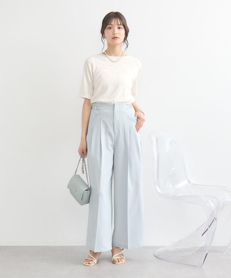 earth music&ecology「サイドビットワイドストレートパンツ」|その他|