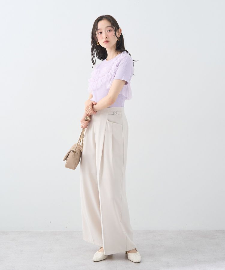 earth music&ecology「サイドビットワイドストレートパンツ」|その他|