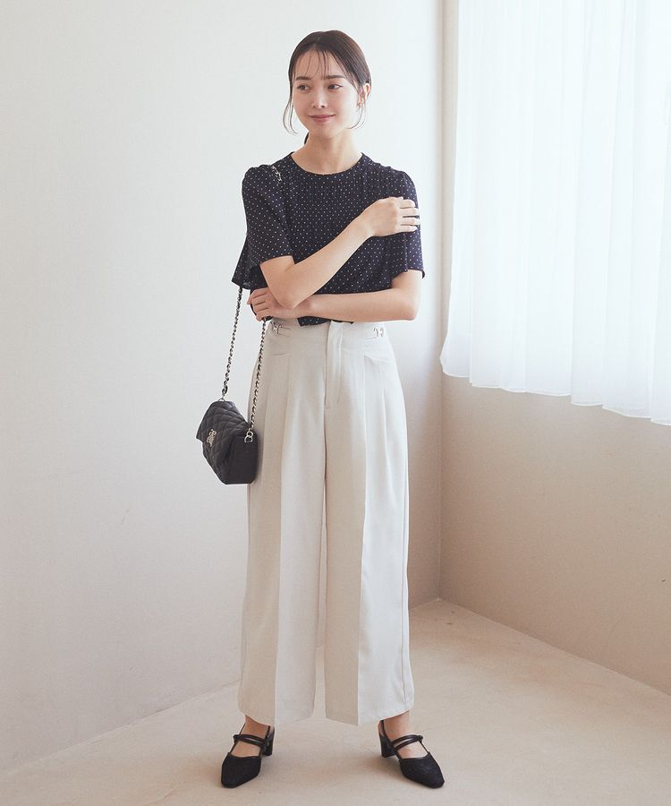 earth music&ecology「サイドビットワイドストレートパンツ」|その他|
