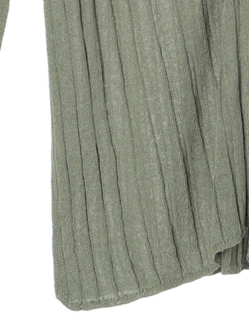 Green Parks「推しニット　リブ編みミドル丈カーディガン」|カーディガン|