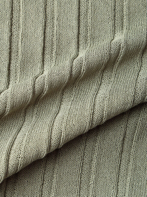 Green Parks「推しニット　リブ編みミドル丈カーディガン」|カーディガン|