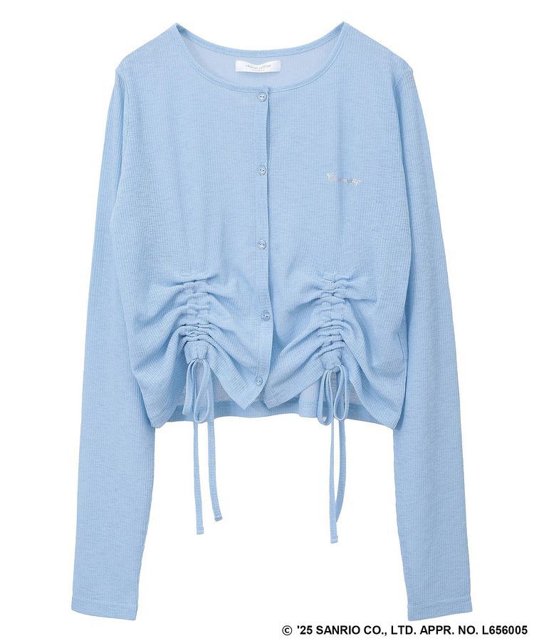 Green Parks「チャーミーキティ/フロントギャザーシアーカーディガン」|カーディガン|