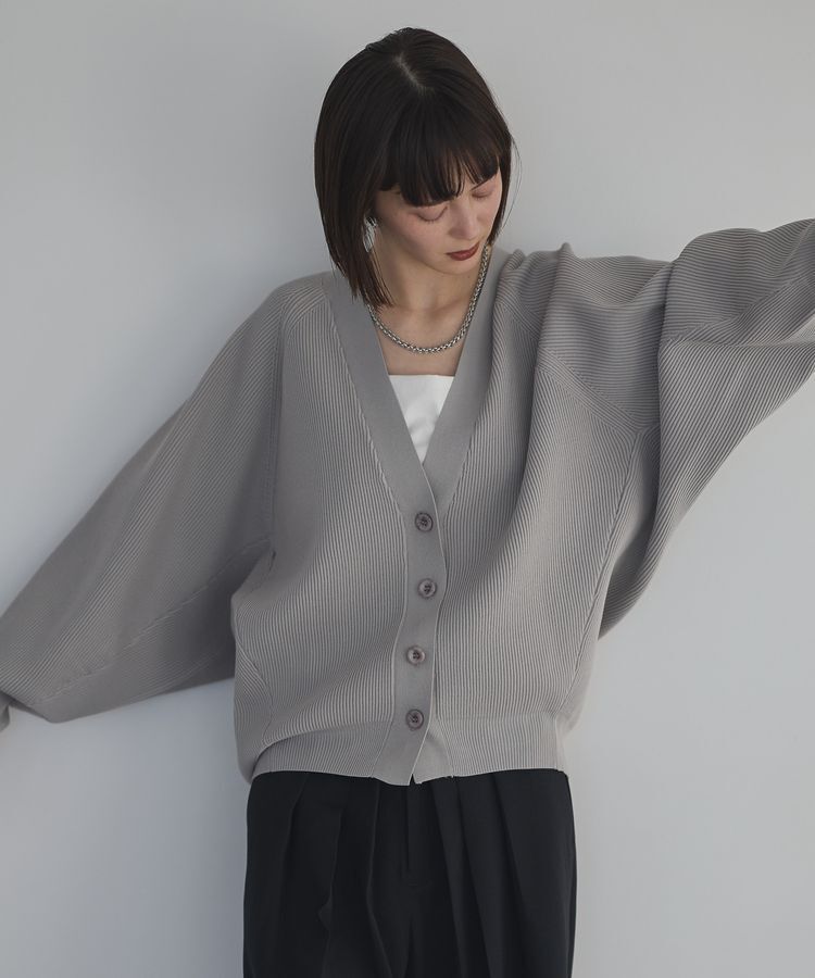 GARAGE OF GOOD CLOTHING「Vネック畔編みフォルムカーデ」|カーディガン|