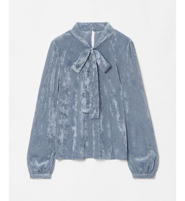 LOULOU WILLOUGHBY「【LOULOU WILLOUGHBY】シアーベロアリボンプルオーバー」|Tシャツ・カットソー|