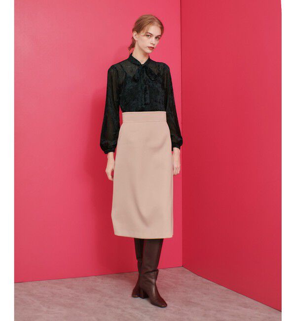 LOULOU WILLOUGHBY「【LOULOU WILLOUGHBY】シアーベロアリボンプルオーバー」|Tシャツ・カットソー|