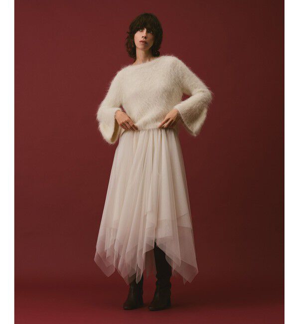 allureville「アルパカシャギーベルスリーブプルオーバー」|ニット・セーター|