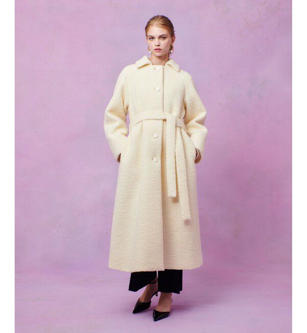 LOULOU WILLOUGHBY「【LOULOU WILLOUGHBY】ループインレーロングコート」|ダッフルコート|オフホワイト