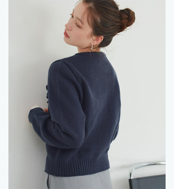 titivate「ウールタッチリボン付きカーディガン」|ニット・セーター|