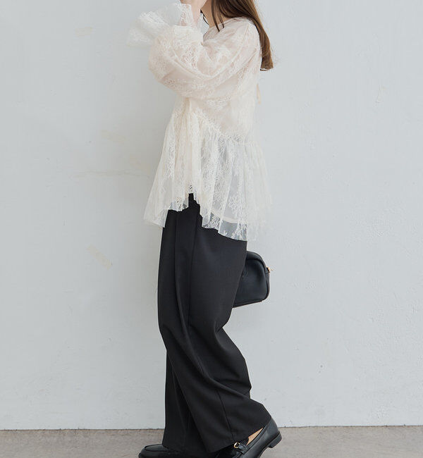  「ナイロンレース2WAYブラウス」|プルオーバー|