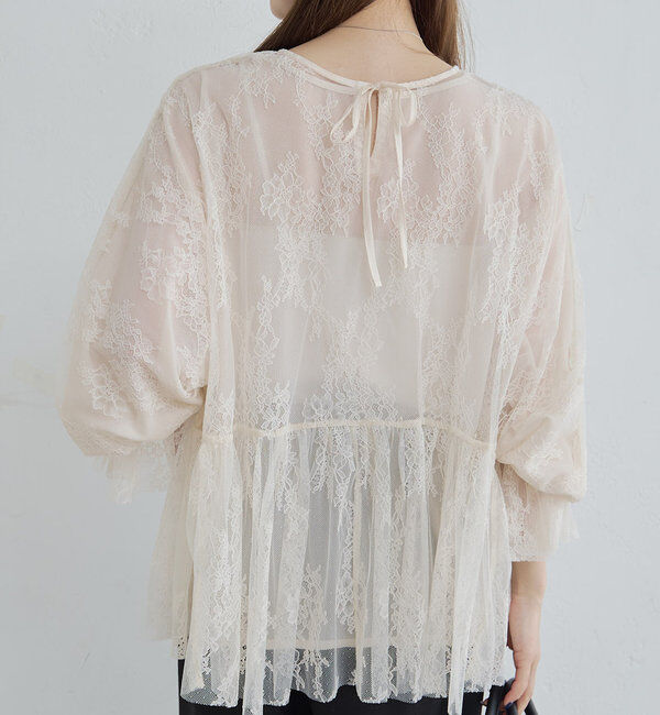  「ナイロンレース2WAYブラウス」|プルオーバー|