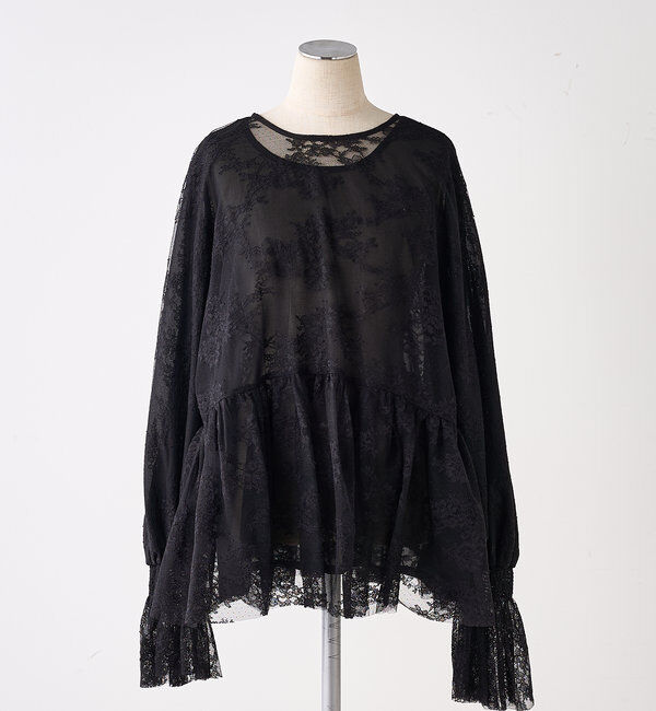  「ナイロンレース2WAYブラウス」|プルオーバー|