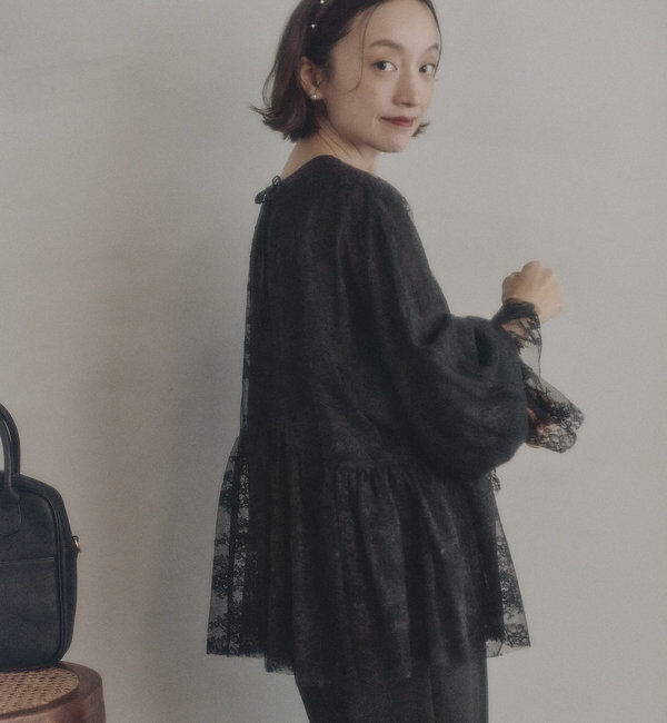  「ナイロンレース2WAYブラウス」|プルオーバー|