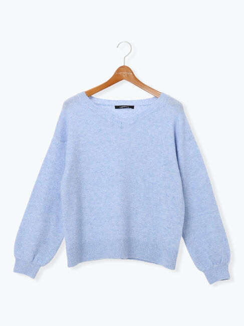 Lugnoncure「もちもちメランジVネックニット」|ニット・セーター|