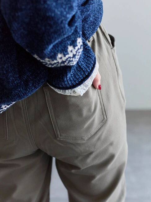 Samansa Mos2 blue「裏起毛ストレッチパンツ」|その他|