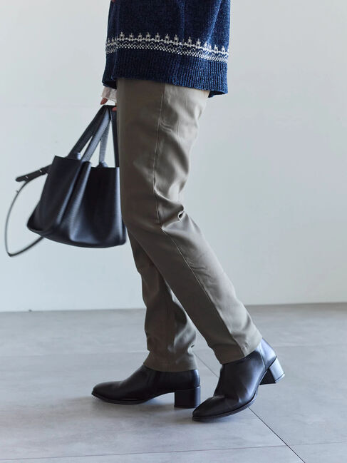 Samansa Mos2 blue「裏起毛ストレッチパンツ」|その他|