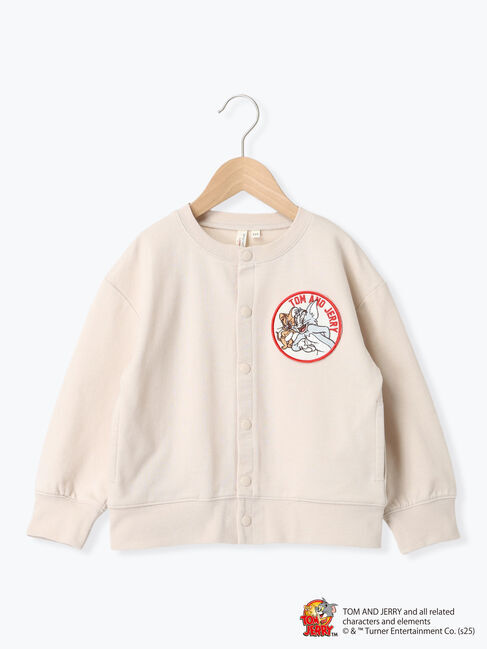 Samansa Mos2 Lagom「【トムとジェリー】ワッペン付きカーディガン」|カーディガン|ベージュ