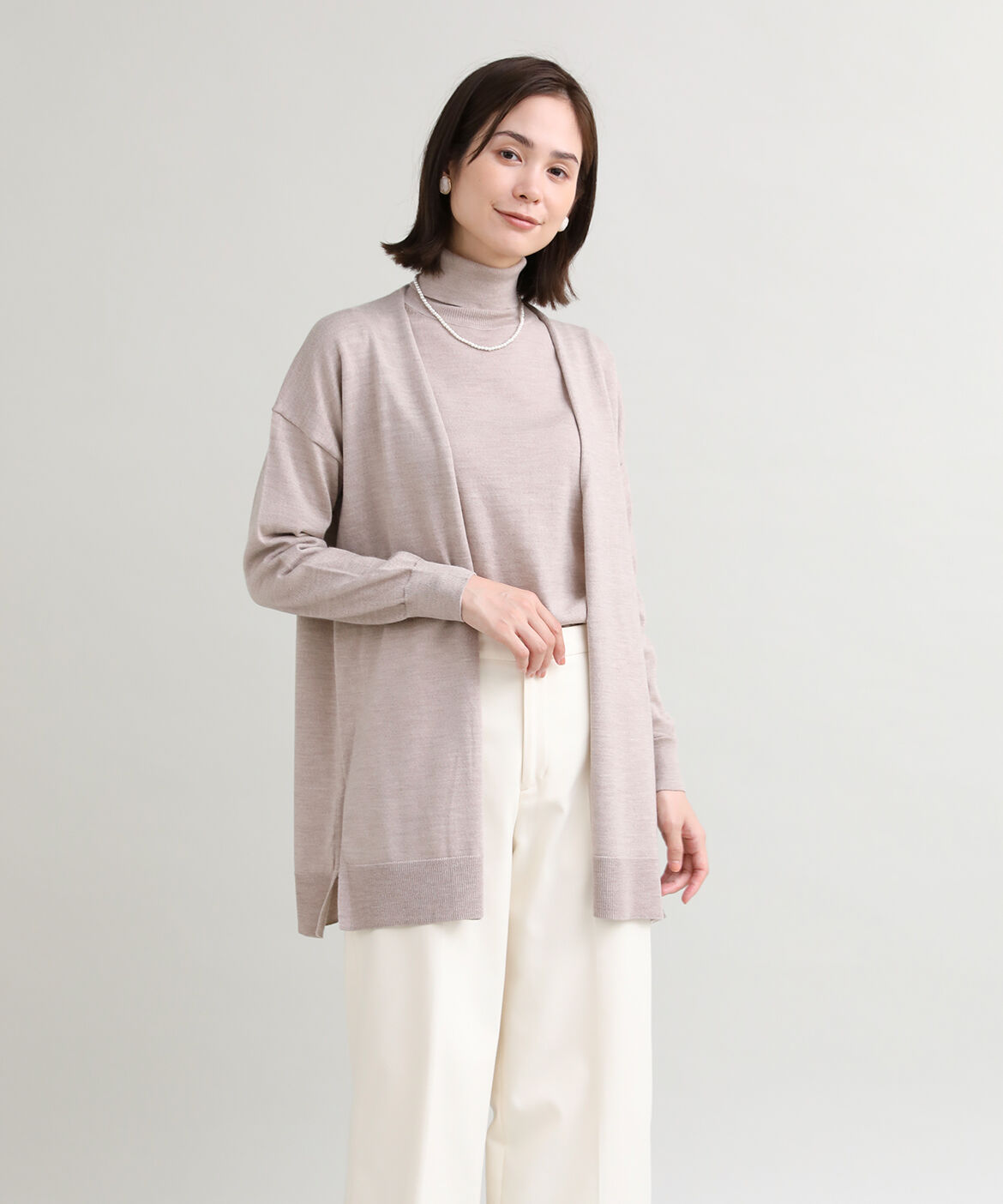 I.T.'S international「ロングカーディガン《HARMONY》」|カーディガン|ベージュ2