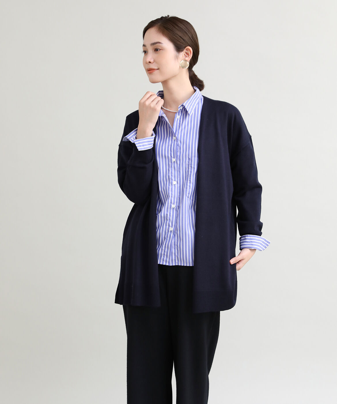 I.T.'S international「ロングカーディガン《HARMONY》」|カーディガン|ネイビー