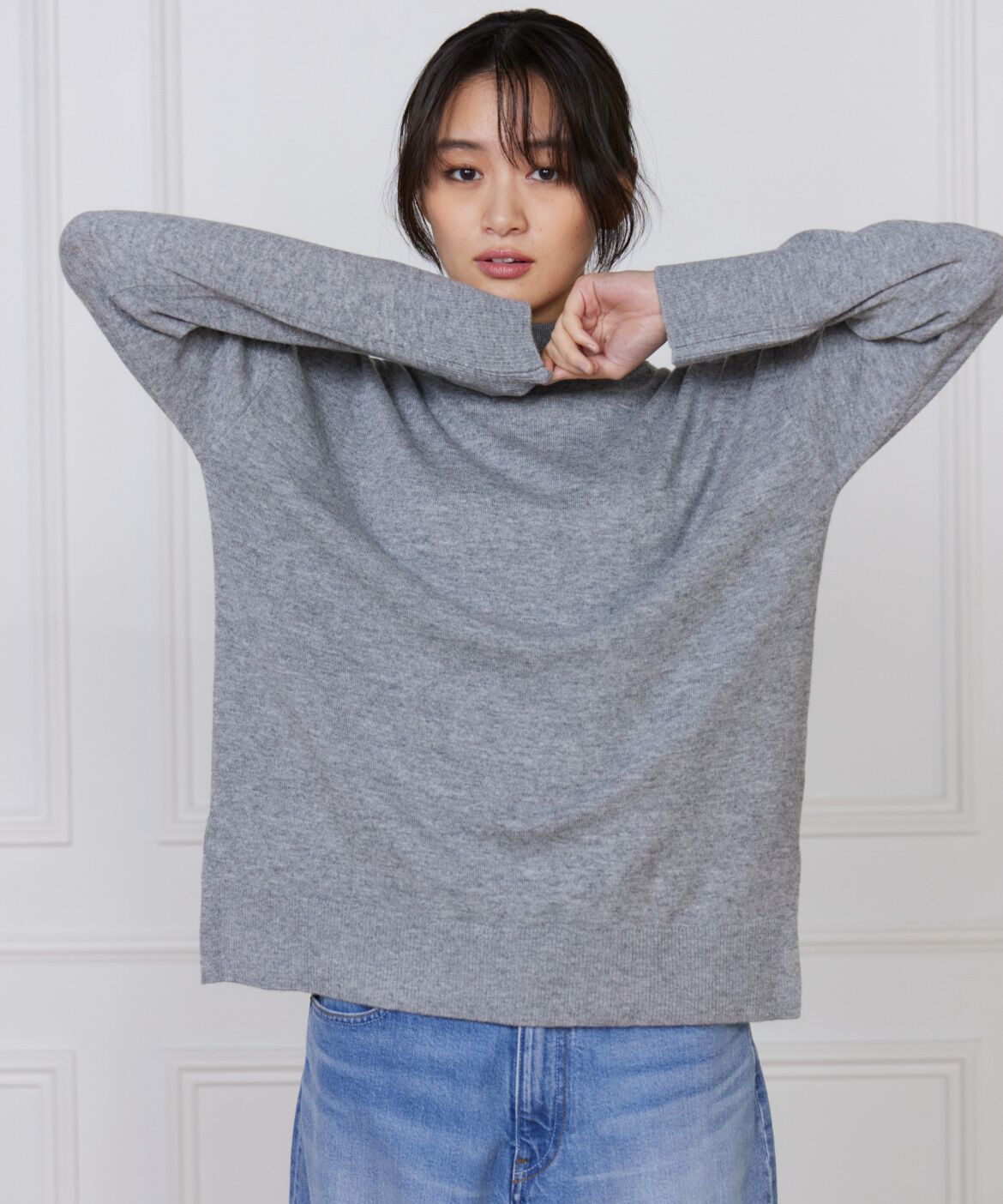 DAY by DAY it&rsquo;s international「カシミヤ混ハイネックプルオーバー《CASH5》」|ニット・セーター|グレー1