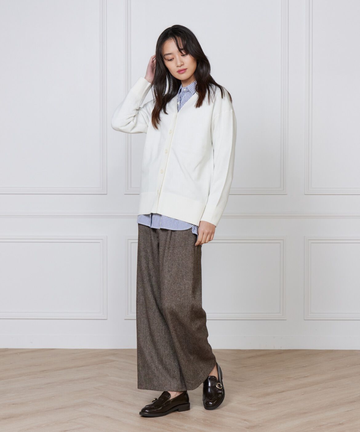 DAY by DAY it&rsquo;s international「カシミヤ混Vネックカーディガン《CASH5》」|カーディガン|