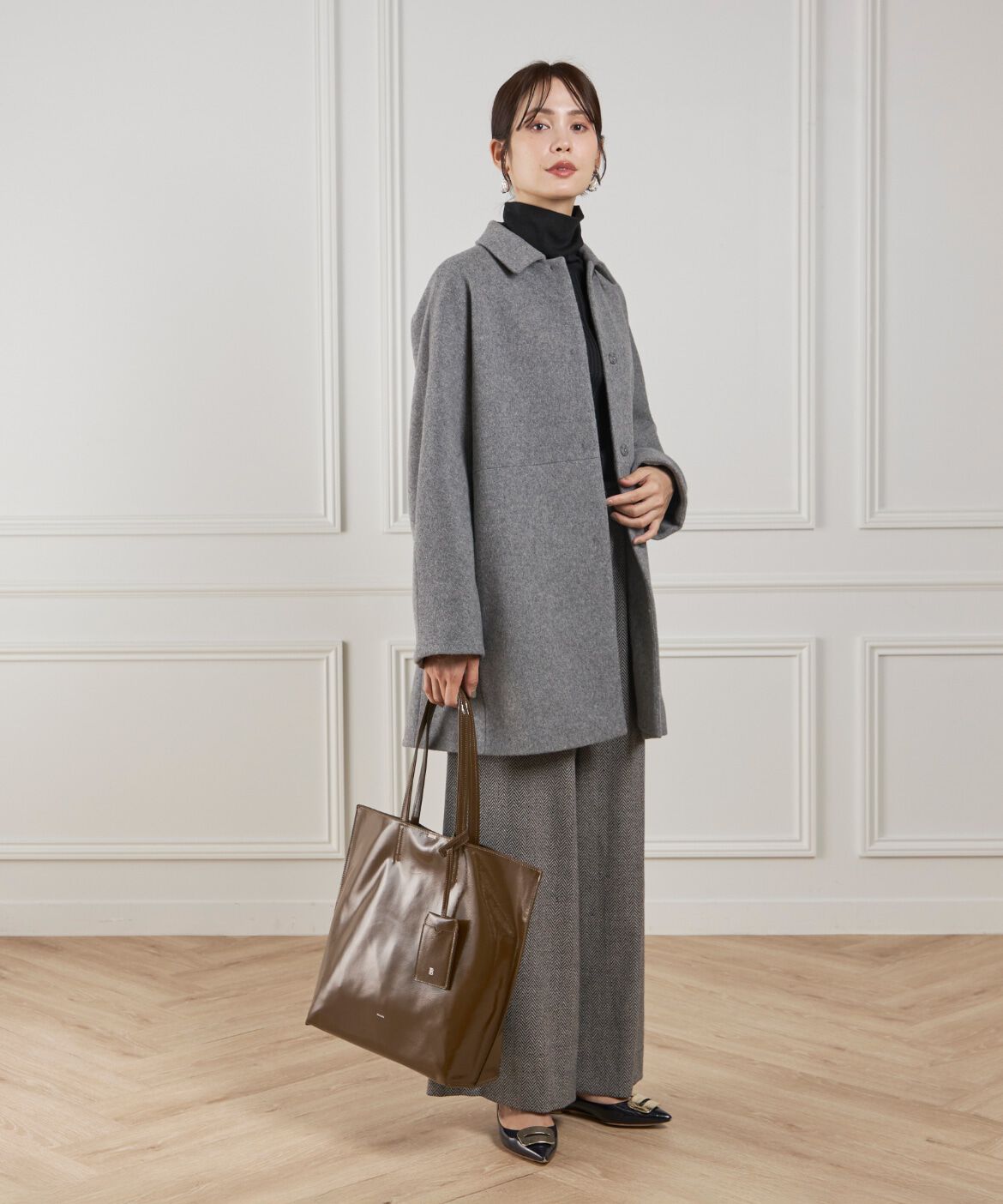 7-IDconcept.「〈大きいサイズ〉ステンカラーコート」|ステンカラーコート|