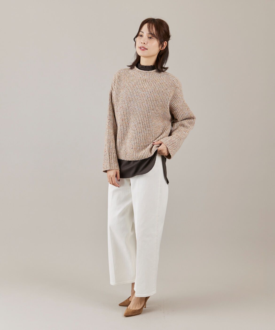 DAY by DAY it&rsquo;s international「カラーネップ畦編みロールネックプルオーバー」|ニット・セーター|