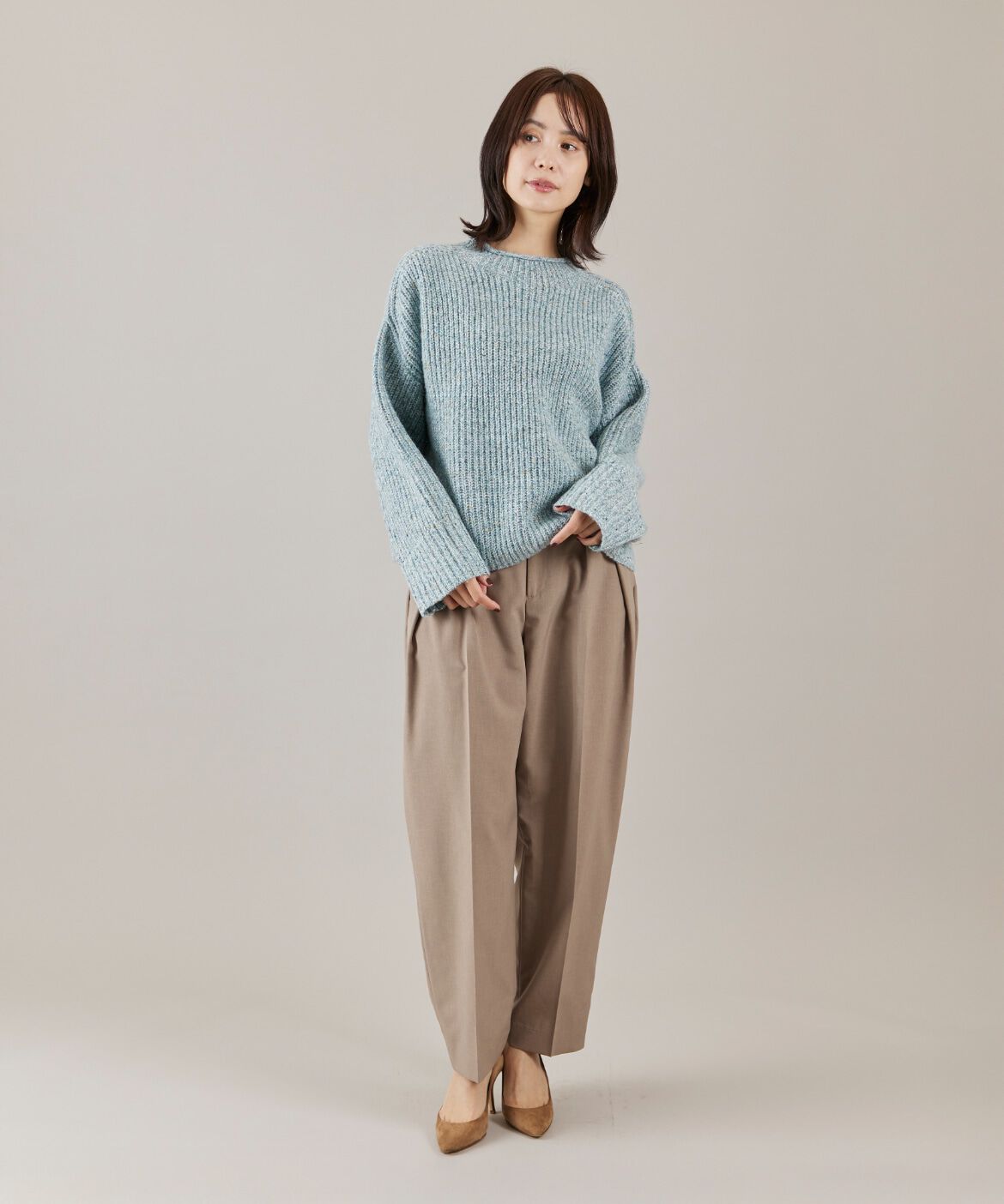 DAY by DAY it&rsquo;s international「カラーネップ畦編みロールネックプルオーバー」|ニット・セーター|