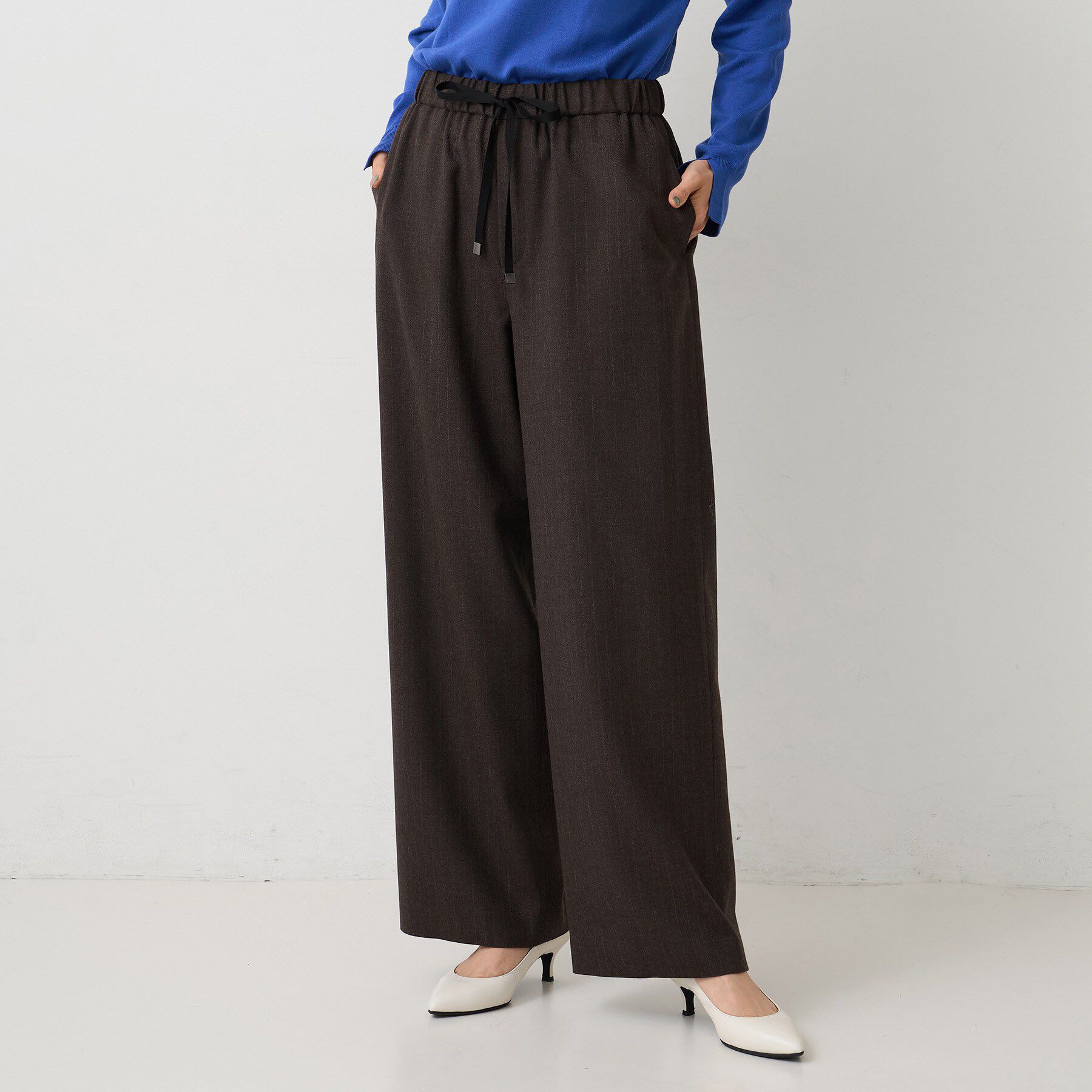 UNTITLED「【ウエストゴム/リラックス】ソフトフラノワイドパンツ」|その他|