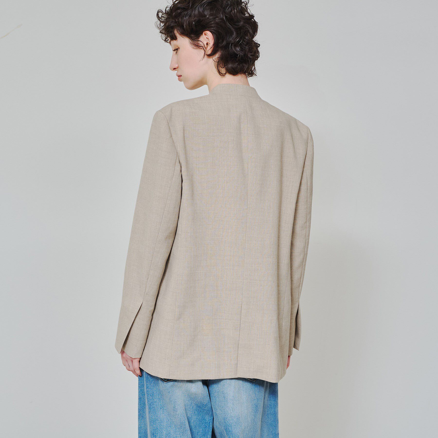 DRESSTERIOR「【スタイリスト福田麻琴さんコラボ】ノーカラージャケット」|ノーカラージャケット|