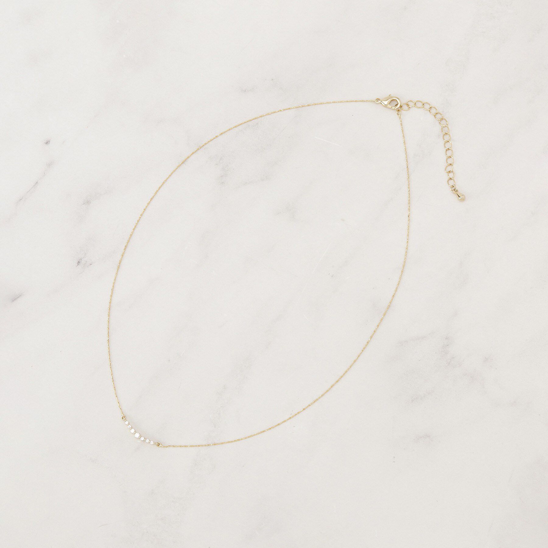 grove「ビジューバーショートネックレス」|ネックレス|