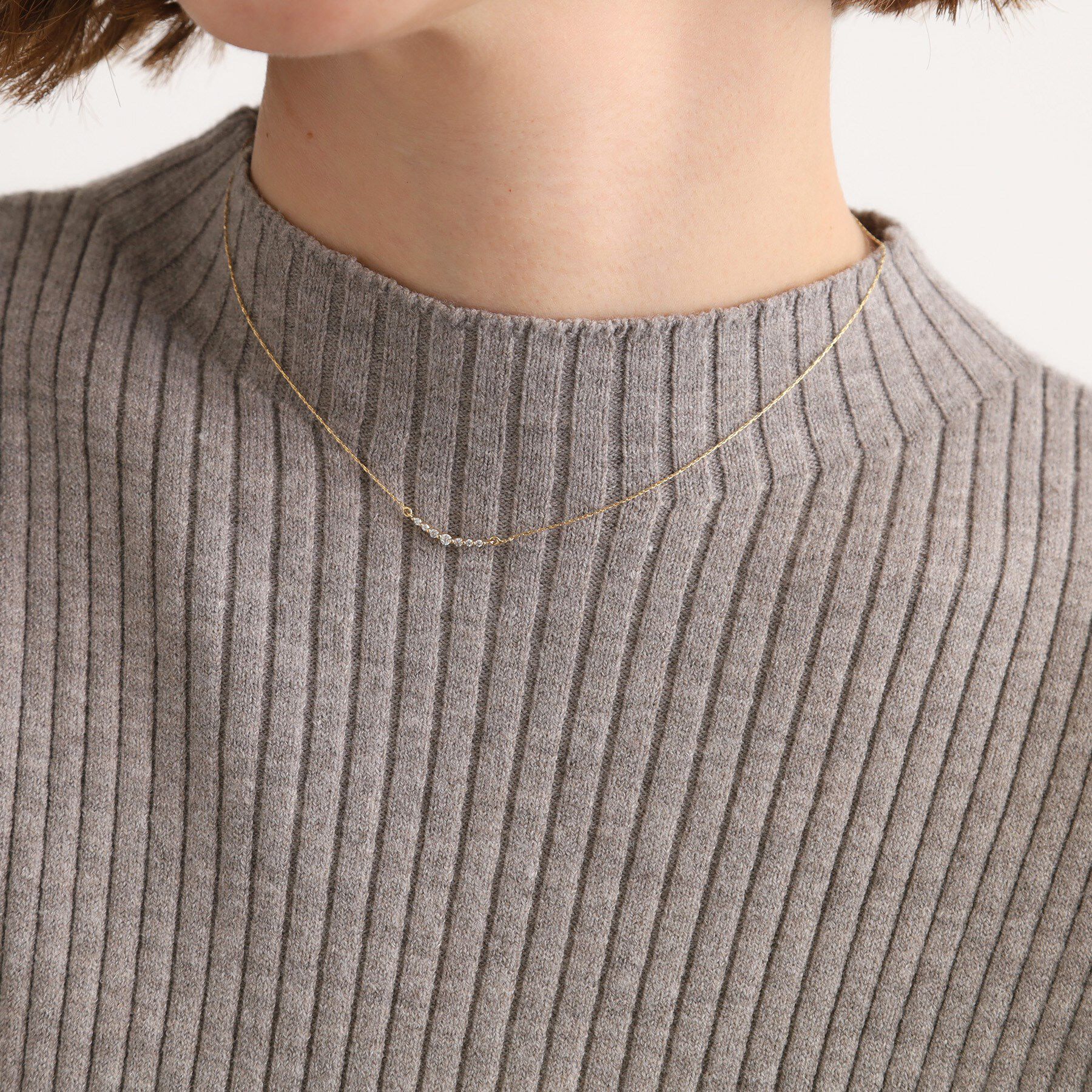 grove「ビジューバーショートネックレス」|ネックレス|