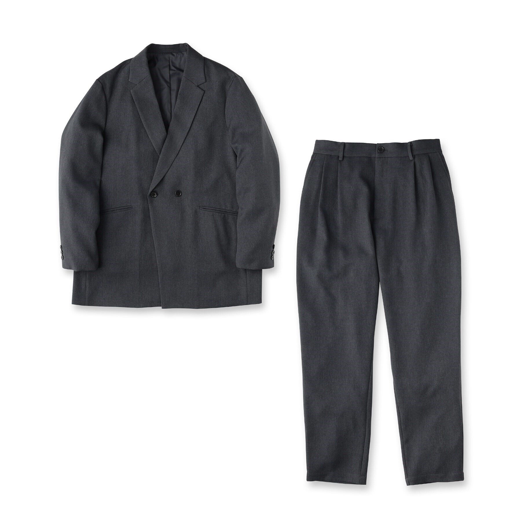 tk.TAKEO KIKUCHI「【WEB限定】2点セット　オーバーラフセミダブルセットアップ（ダブル＆シングルジャケット）」|スーツ|