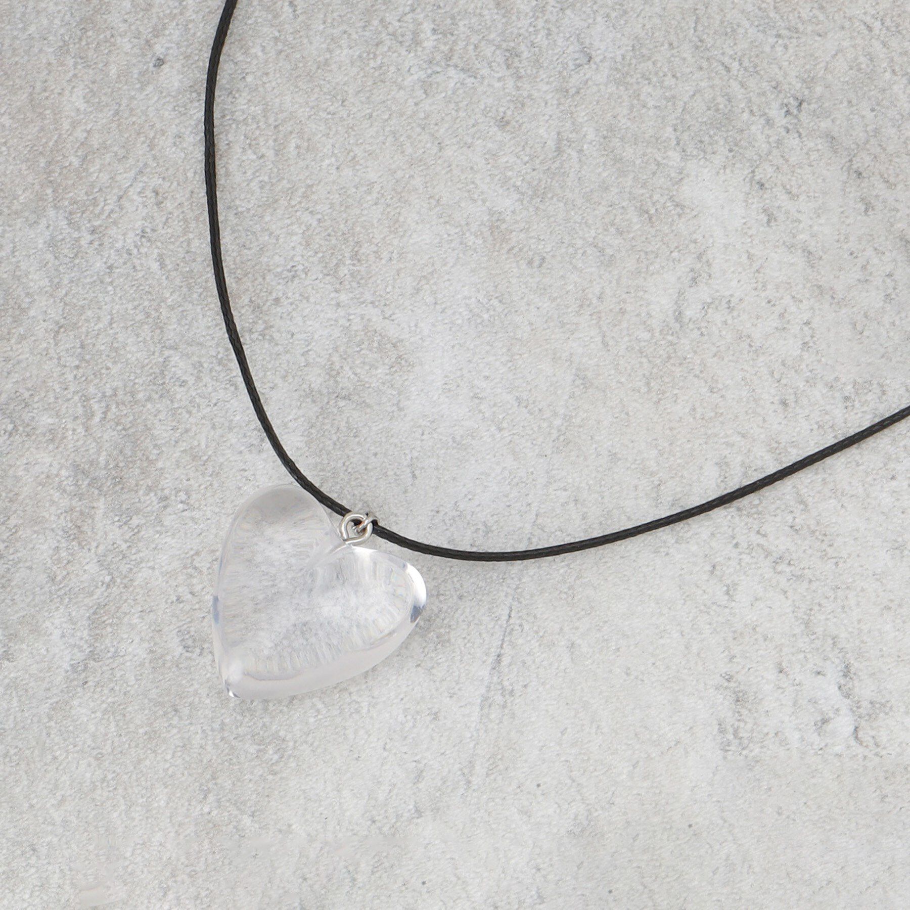 OPAQUE.CLIP「ハートモチーフコードチョーカーネックレス」|ネックレス|ブラック(019)