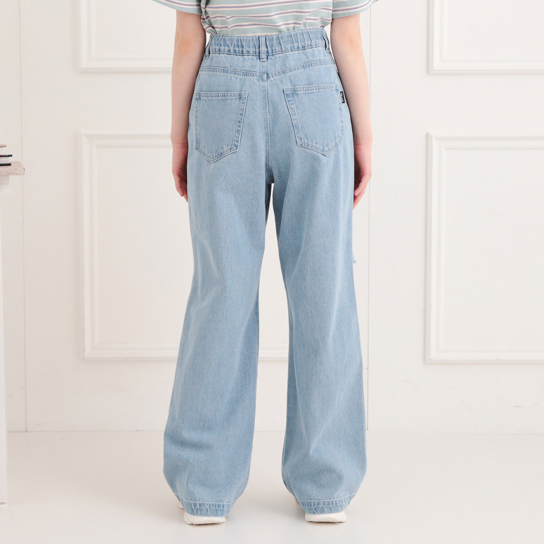 PINK-latte「膝ダメージデニムパンツ」|その他|