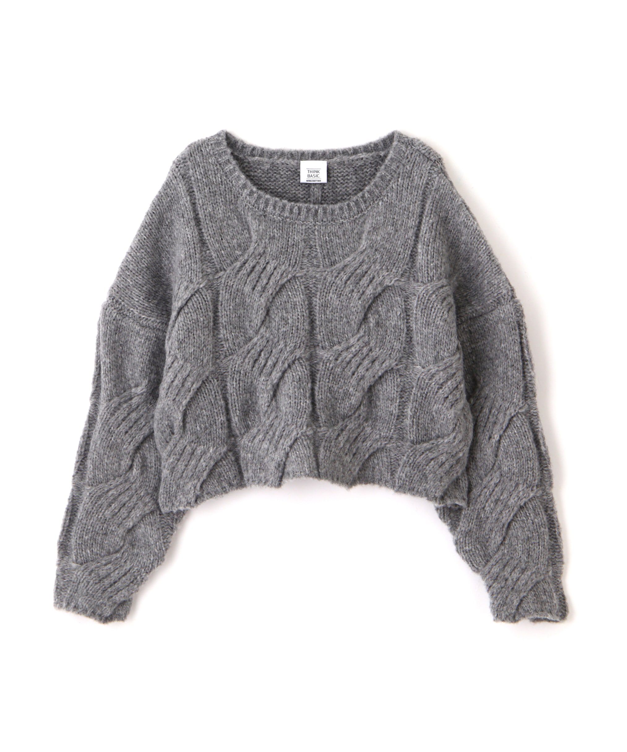  「クロップドケーブルニット」|ニット・セーター|