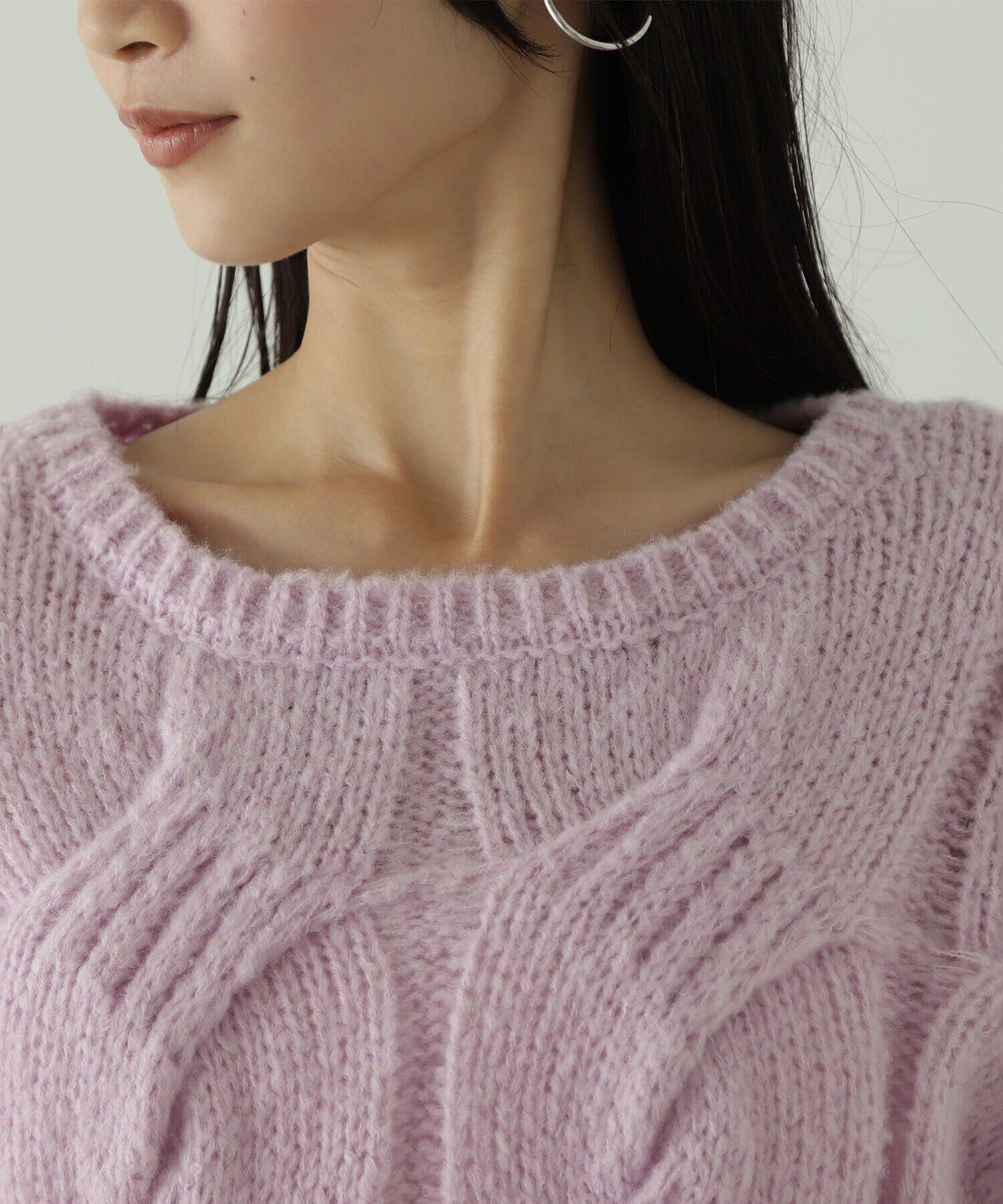  「クロップドケーブルニット」|ニット・セーター|