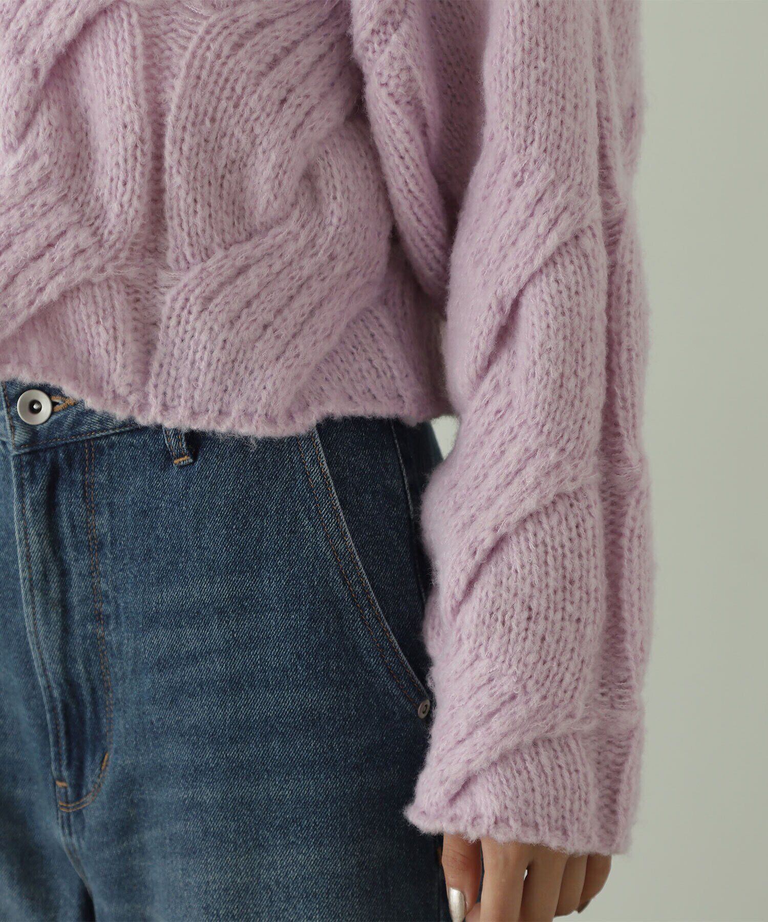  「クロップドケーブルニット」|ニット・セーター|