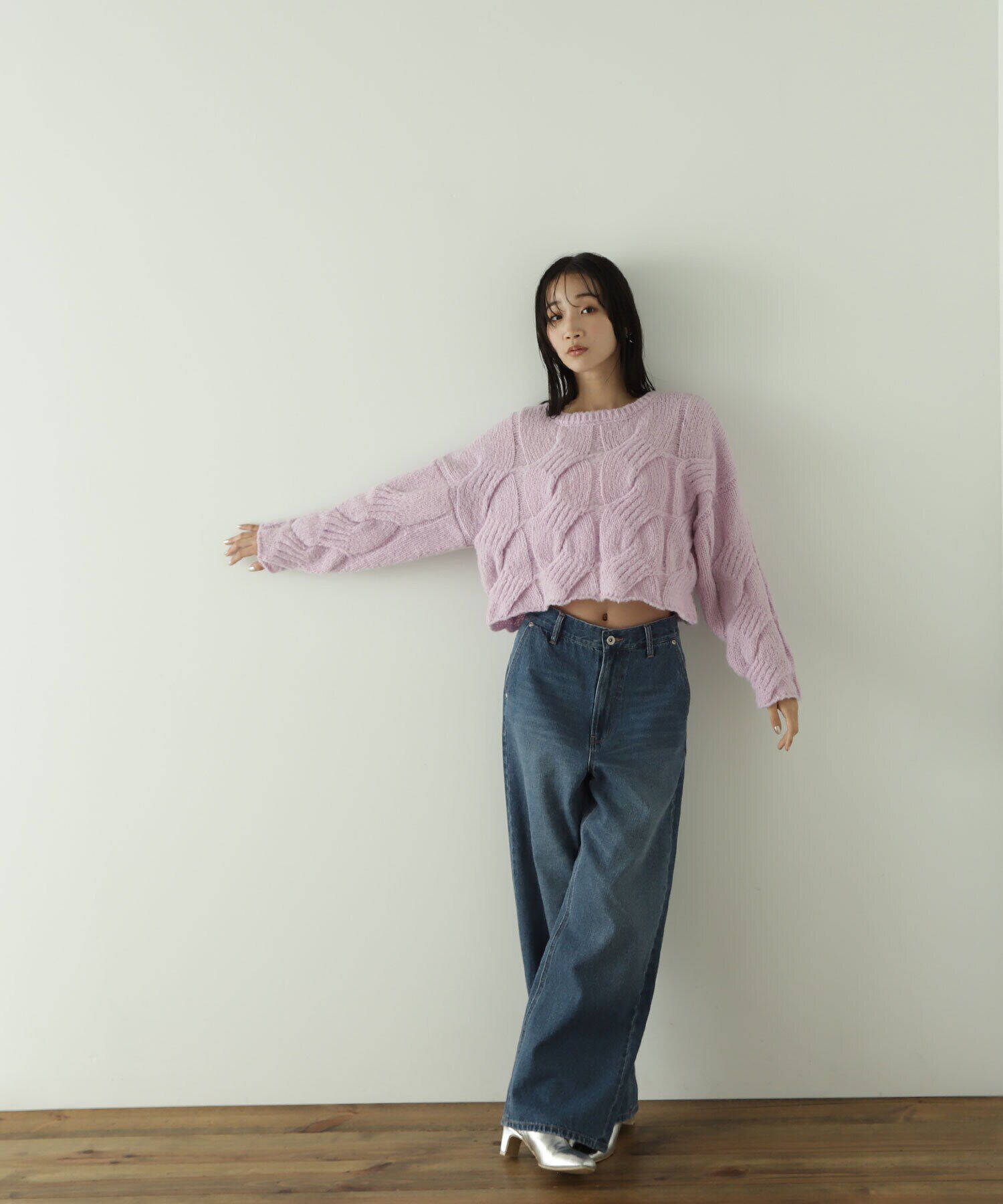  「クロップドケーブルニット」|ニット・セーター|