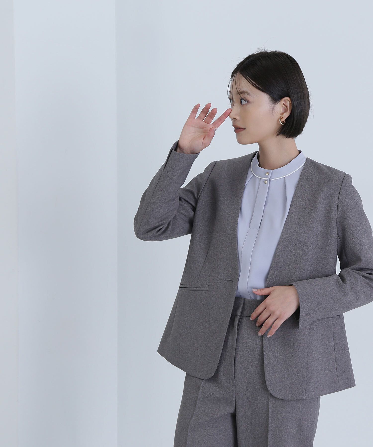  「ドライシャークスキン SET UP ノーカラージャケット」|その他|グレイッシュ